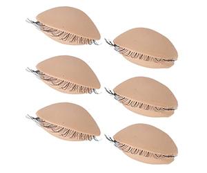 ZJchao False Eyelashes for Mannequin Head Fiber Lashes Natural Human Mimic Realistic Skin Tone Compatible Lash Extensions Display Mannequin, Skin Color
