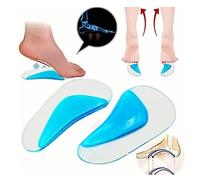ZJchao Feet Correct Pad, 2pcs Silicone Orthotic Arch Support Pad for Flat Foot, with Royalblue Color for High Heels and Sports Shoes