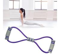 ZJchao Figure 8 Fitness Band, 8 Shaped Exercise Band, Pulling Rope for Home Workout with Adjustable Elasticity Multi Purpose Stretching Arm Back Shoulder Training (Purple)