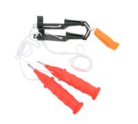 ZJchao Fishing Ice Picks, Life Saving Ice Pick with Emergency Whistle ABS Plastic Stainless Steel Fishing Safety for Outdoor (White rope)