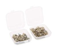 ZJchao Fishing Sinkers And Weights, Fishing Weights Sinkers Carp Connector Carp Bait Cage Hair Rig Stop Beads 40Pcs Drop Take/Attempt Tackle Accessories