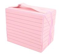 ZJchao Fold Down Makeup Bag, Large Capacity Multiple Compartments Foldable Travel Cosmetic Organizer for Women Men Travel Gym PU Leather Canvas 22x14.5x19cm (Pink)