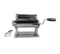 ZJchao for Pizza Dough Hand Crank Noodle Machine Stainless Steel 7 Adjustable Thickness Pasta Maker with Dual Cutter 0.5-2.5mm