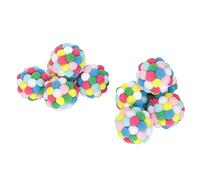 ZJchao Fuzzy Cat Pom Pom Balls 10pcs, Soft Colorful Interactive Toys for Kittens and Indoor Cats, Chewing Play Balls for Felines, Cute Kitten Kitty Toy