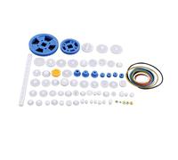 ZJchao Gear, Plastic Gears For Small Motors Gear Assortment Accessories Set, Crown Gear Set, Small Motor Kit For Toy Motor Car Robot (80 kinds Gear kit)