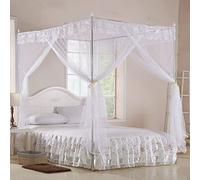 ZJchao Girls Net, Bed Luxury Princess Three Side Openings Net Bed Curtain Canopy - Elegant Design for Bedroom Decoration, Polyester Material, Easy Access & Machine Washable (120 * 200 * 200)