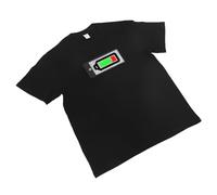 ZJchao Glowing LED Shirt with App Control, Programmable Light Display & Rechargeable Battery, Customizable Design for Men and Women (L)