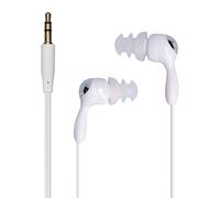 ZJchao H2o Replacement Underwater Bone Conduction Headphones with Adjustable Earplugs for Sports - Ideal for Swimming, Running, and Surfing - 3.5mm Plug, IP68 Rated (White)