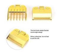 ZJchao Hair Clipper Limit Comb Barber Comb Hair Grooming Tool Professional Electroplating Guide for Most Clippers with Flexible Round Angle Design 1.5mm 4.5mm Gold (Gold caliper 1.5MM+4.5MM)