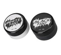 ZJchao Halloween Cosplay SFX Makeup Set,Halloween Cosplay SFX Cosmetic Bags Safe Non Irritating Black and White Face Paint for Scary Effects, Oil Based Face Paint Makeu Suitable for Hall