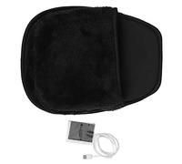 ZJchao Hand Mouse Heating USB Heated Mouse Pad Plush Hand Warmer Desk Accessory Ergonomic Wrist Support for Men and Women Cozy 29x22cm (Black)