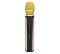 ZJchao Handheld Microphone, Noise Reduction Wireless Karaoke Mic with Ear Monitoring and Tuning, for Smartphone PC Live Singing (Gold)