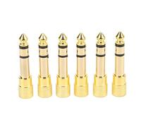 ZJchao Headphone Adapter, 6 Pcs Gold Metal Adapter Jack with Various Equipment for Musicians, Sound Engineers