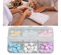 ZJchao Heart Nail Decorations, Resin Heart Nail Art Decor, Various Sizes & Designs for DIY Nails, Easy Travel Storage and Application, Multiple Uses for Phone Cases, Guitars, and More
