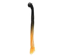 ZJchao Helmet Pigtails For Motorcycle, Suction Cup Motorcycle Helmet Pigtails, Accessories 1PCS Braids For and Fashion Styles (Black and Orange)