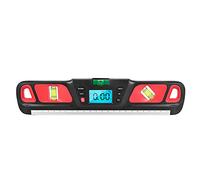 ZJchao HW-200 Digital Angle Finder Level Meter 3 Modes 2 Vials 90 & 0 Degrees LTD Backlight Reverse Display Auto Shutdown 4 Magnets for Construction Engineering Home Decor (Red)