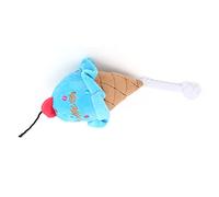ZJchao Ice Cream Dog Toy, Girl Dog Toys Soft Stuffed Puppy Chew with Ropes Plush Squeak Birthday Plush for Small Medium Large and Cats Pet Supplies (Ice Cream Blue)
