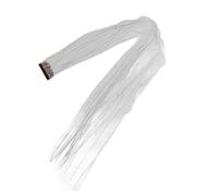 ZJchao In Hair Tinsel Set Sparkling Glitter Hair Extensions Heat Fairy Hair Accessories For Women Girls Kids 6PCS 19.6 Inch Gold Silver Rose Red Red Sapphire Lake Blue (Silver)