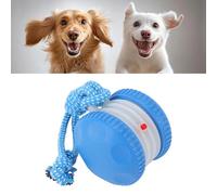 ZJchao Interactive Dog Toy, Automatic Moving Rolling Ball With Rope Electric Smart Jumping Ball For Small Medium Large Dogs Pets Blue Silicone Built In 300mAh Battery