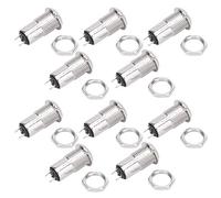 ZJchao Key Switch, 12Mm Stainless Steel Power Lock On Off Key Lock Switch 10Pcs Ignition with for Modification and Industrial Control (single pull)