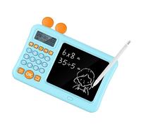 ZJchao Kids Math Learning Calculator with Notepad for Addition, Subtraction, Multiplication and Division Practice Educational Electronic Writing Pad (Blue)
