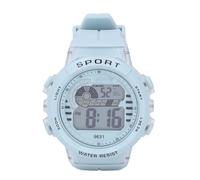 ZJchao Kids Watch Chronograph 7 Colors LED 50M Water Resistant Alarm Calendar Analog Watch for Kids with PU Strap Light Blue