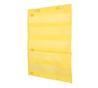 ZJchao Kindergarten Pouches Board Magnetic Pocket Chart for Students - 5 Rows Transparent Pockets Schedule Pocket Chart for Classroom and Homeschool Activities (Yellow)