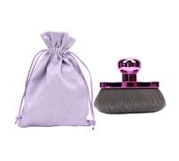 ZJchao Large Oval Body Brush for Self Tanning, Streak Free Application of Body Foundation, Lotion, Sunscreen, Kabuki Style, Soft Vegan Bristles, Dusty Pink (Purple)