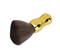 ZJchao Large Soft Nylon Hair Neck Duster Brush Gold Handle for Easy Cleaning Haircuts Perfect for Salons and Home Use