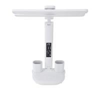 ZJchao LED Desk Lamp, Unique Double Head Design, Smart LED Display, Removable Pen Holder, 3 Light Sources, Foldable Portable Design, 2000mAh Battery, Dimmable Study Table Lamp, for