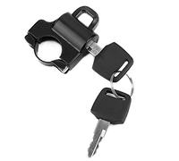 ZJchao Lock Minibike Universal Motorcycle Helmet Lock with 22mm Handlebar Fitment and Dual Key Set, Durable Iron Construction, Black Finish (Black)