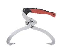 ZJchao Log Grapple Hook Log Skidding Tong 8 Inch Cr Plated One-Handed Scissor Motion Easy Grip Jaw Design for Timber Handling Firewood Stacking