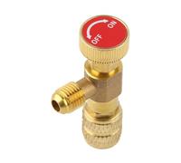 ZJchao Low Loss Fittings HVAC, Refrigeration Tools 2pcs HVAC Refrigerant Safety Adapter Control Ball Valve, for R410A R22 Air Conditioner Manifold