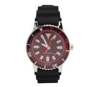 ZJchao Luxury Men's Watch with Date Function, up to 30M, Luminous Hands and Markers, Rubber Strap + Alloy Case, Mineral Glass, for Running, Fishing, Business and Formal Events/Silver