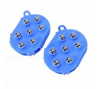 ZJchao Lymphatic Massage Glove Roller Ball Glove Massager Handheld Massage Roller with Rolling Balls for Muscle Relaxation Back Arms Legs (Blue)