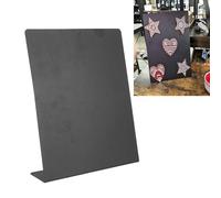 ZJchao Magnetic Bulletin Board, Premium Black Metal Tabletop Memo Display Board with Strong Magnetic for Office Home School Carbon Steel 11 X 8.5 X 2.4 Inches