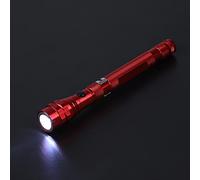 ZJchao Magnetic Flashlight, Telescoping Magnetic Pickup Tool Flashlight Rotatable Torch with End LED Pickup Tool Head Pick Up (Red)