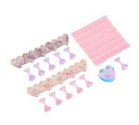 ZJchao Magnetic Nail Stand, Rotatable Heart Shape Press On Nails Display Stand with 11 Nail Holders and 48 Adhesive Putty, for DIY Manicure Salon Home Practice and Professional (with 48 Adhesive