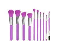 ZJchao Makeup Brush Set, 10pcs Soft Wooden Handle Face Makeup Brushes with Premium Artificial Fibers for Women Daily Party Work Teaching