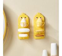 ZJchao Makeup Sponge Holder Powder Puff Rack 3 Tier Storage Wall Mounted Cosmetic Sponge Organizer with Cartoon Duck Pattern for Home Travel Cosmetics Store