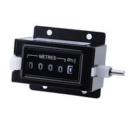ZJchao Mechanical Counter, 5 Digit Stainless Steel One Button Press Return to Zero Meter Counter Pull for Cumulative Recording of Reciprocating Motion Times