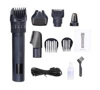 ZJchao Men Hair Trimmer Kit, 5 in 1 Hair Clipper and Beard Trimmer with LED Display 21 Adjustable Lengths, IPX6 for Body Grooming and Nose Removal (USB Rechargeable Type)