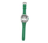 ZJchao Men's Automatic Mechanical Watch with Double Arched Barrel Case, Luminous Mineral Glass, Hollow Skeleton Design, Alloy Case, Silicone Strap, Sweat, 22.5cm Length, Fit for Daily