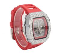 ZJchao Men's Digital Wrist Watches, Men Wrist Sports Watch 30m Waterproof Stylish Silicone Strap Automatic Mechanical Hollow Watch Army Tactical Sports Watch for Running Outdoors