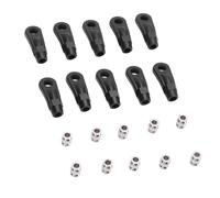 ZJchao Metal Link Rod End, Link Rod End M4 Ball Joint 10PCS M4 RC Link Rod Ends M4 Plastic Tie Rod End Ball Joint Link 1/10 Crawler Link Ends for Axial SCX10 I II III