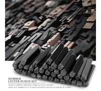 ZJchao Metal Stamping Kit, Letter Punch Set 36PCS 6mm Carbon Steel Number Capital Letter Stamp Punch Set for Metal Wood Leather Plastic