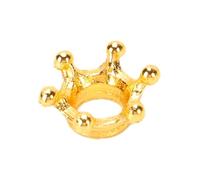 ZJchao Mini 3D Crown Pendant Alloy Small Crown Beads with Smooth Polished Finish Hole for Necklace Bracelet Keychain DIY Jewelry Making (10PCS)