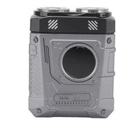 ZJchao Mini Electric Beard Trimmer, Cordless Portable Compact Travel Shaver with 400mAh Battery Ergonomic Design for Men Facial Hair Grooming ABS Material (Silver Black)