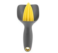 ZJchao Mini Manual Lemon Squeezer Juicer, Hand Press Citrus Fruit Tool, Ergonomic with Non Slip Handles Dishwasher Food Grade PP Material for Lime Orange (Dark Gray)