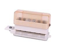 ZJchao Mini Portable Paper Puncher 6 Hole Punch 3 Sheets Capacity Loose Leaf Puncher 5.5mm Hole Diameter for A4 B5 A5 (Transparent brown)